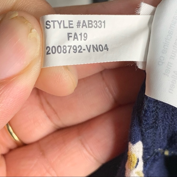 Madewell Navy Blue Button Easy Dress in Daisy Dot - Picture 13 of 14